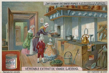 Gansbraten am Martinstag, Deutschland, 18. Jahrhundert